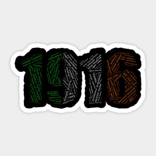 1916 Easter Rising Word Art Sticker